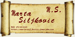 Marta Šiljković vizit kartica